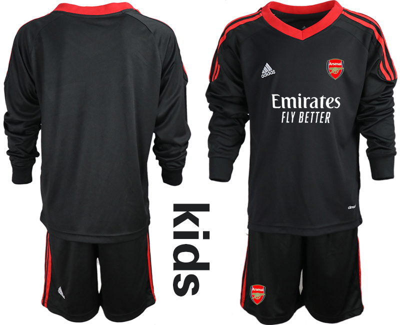 Youth 2020-2021 club Arsenal black long sleeved Goalkeeper blank Soccer Jerseys